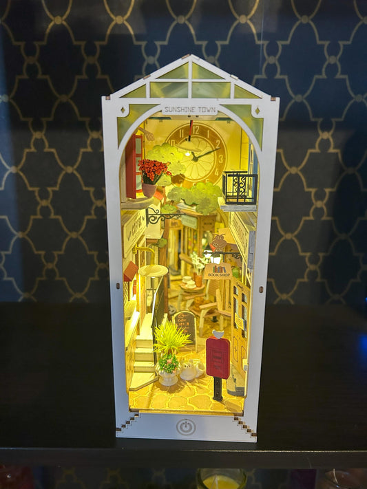 Assembled and Embellished Sunshine Town Book Nook