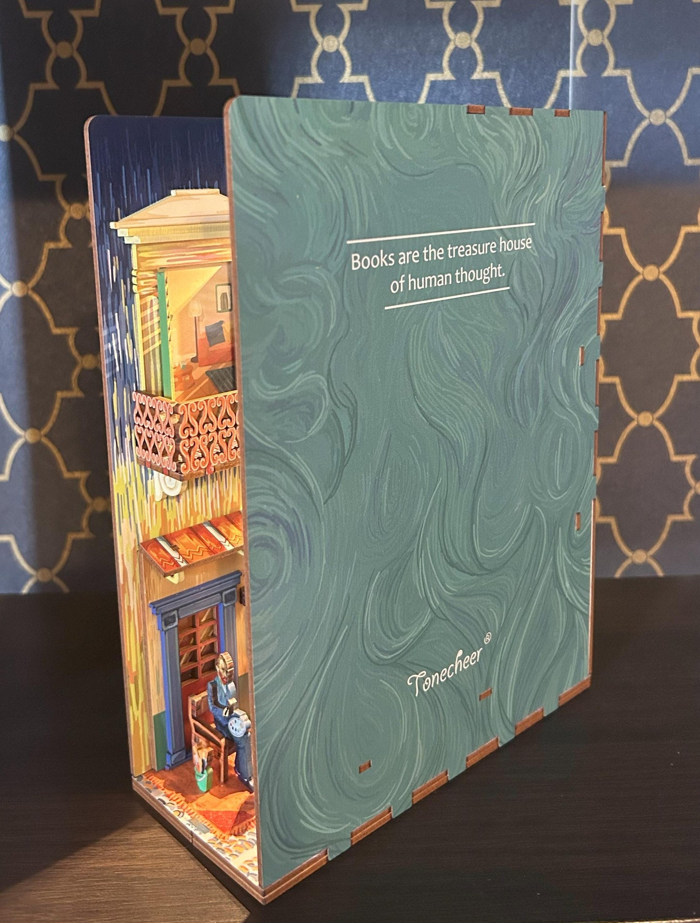 Assembled and Embellished Vincent Van Gogh Inspired Book Nook