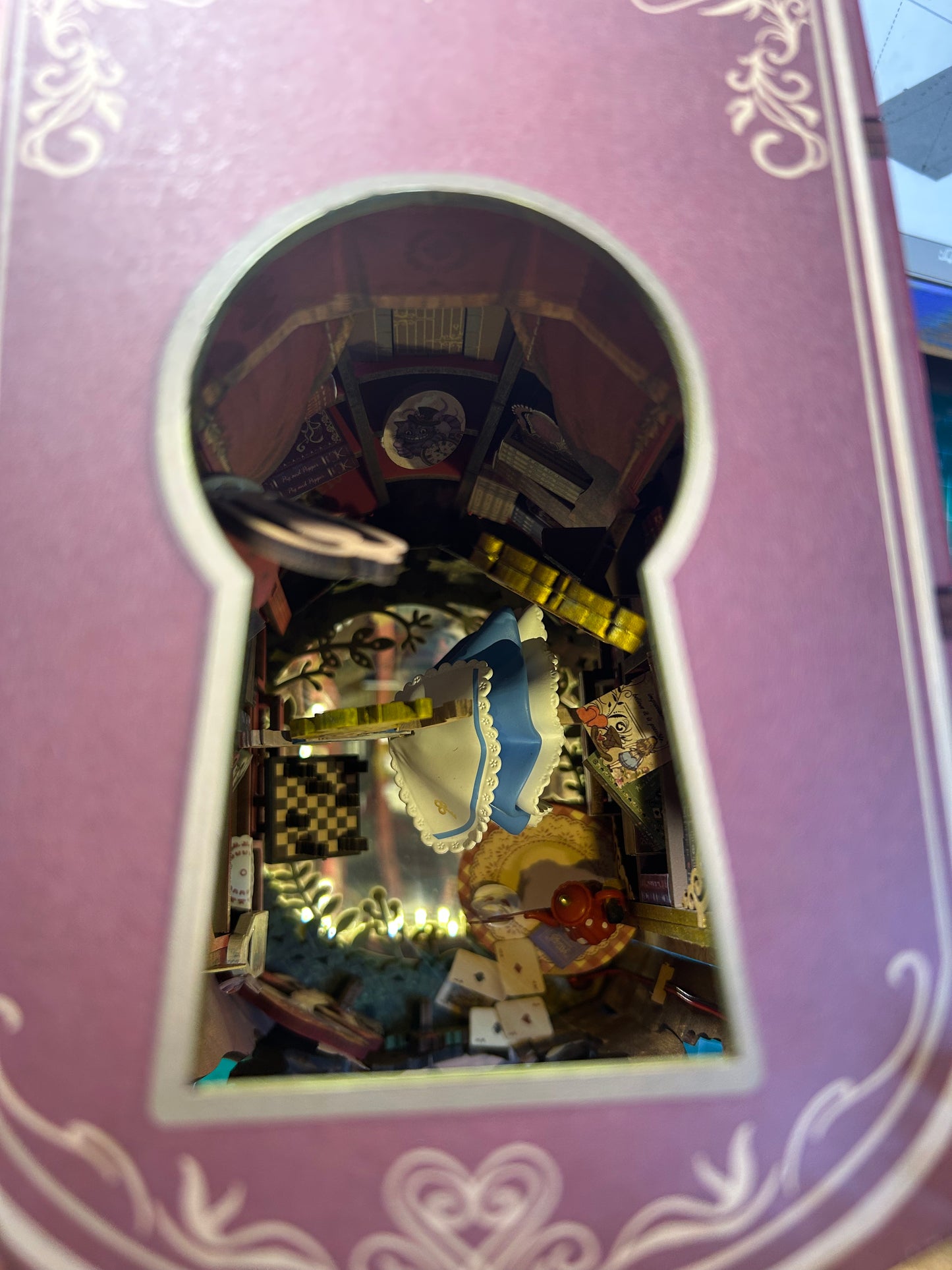 Fully Assembled and Embellished Alice In Wonderland Nook