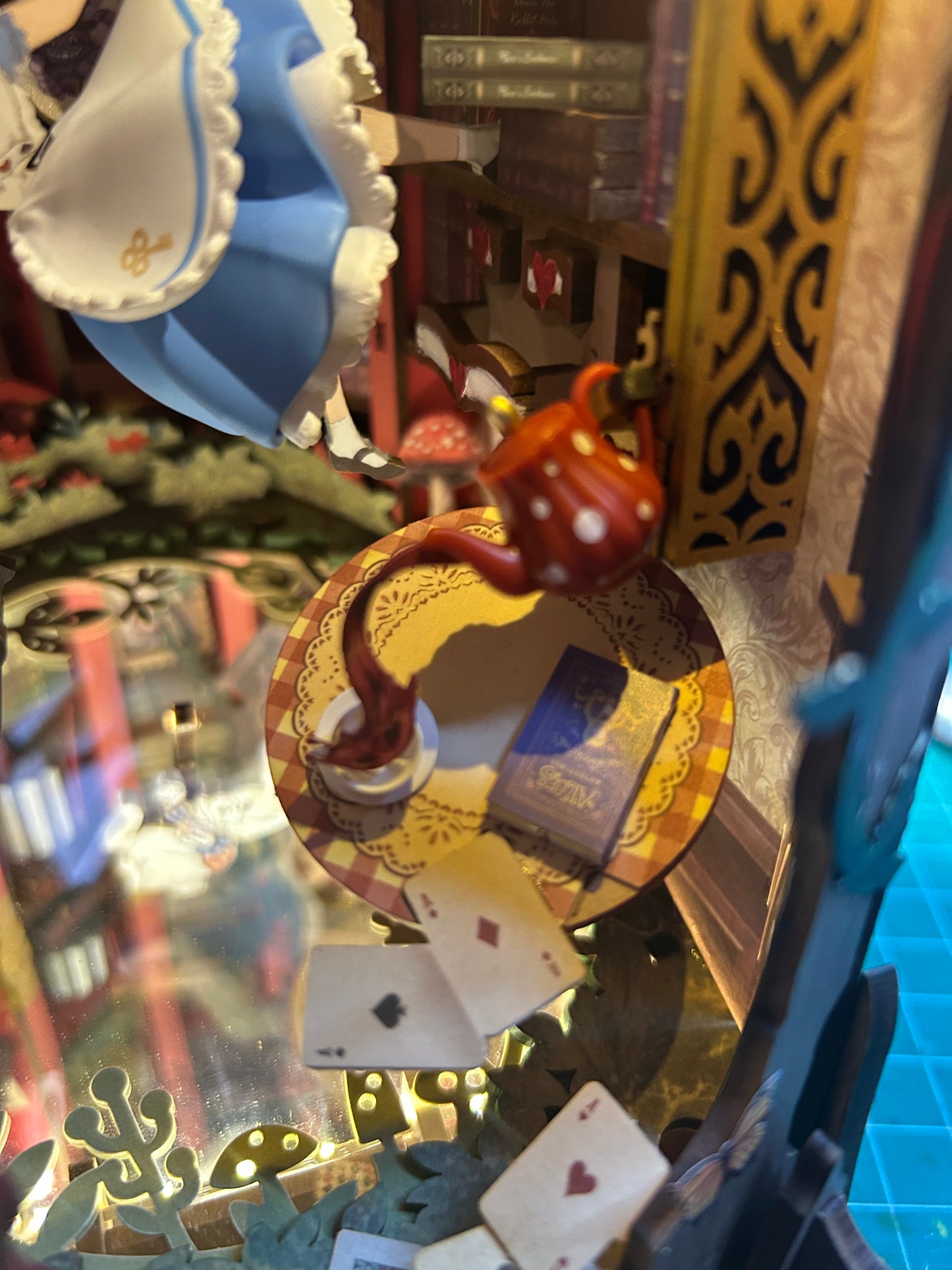 Fully Assembled and Embellished Alice In Wonderland Nook