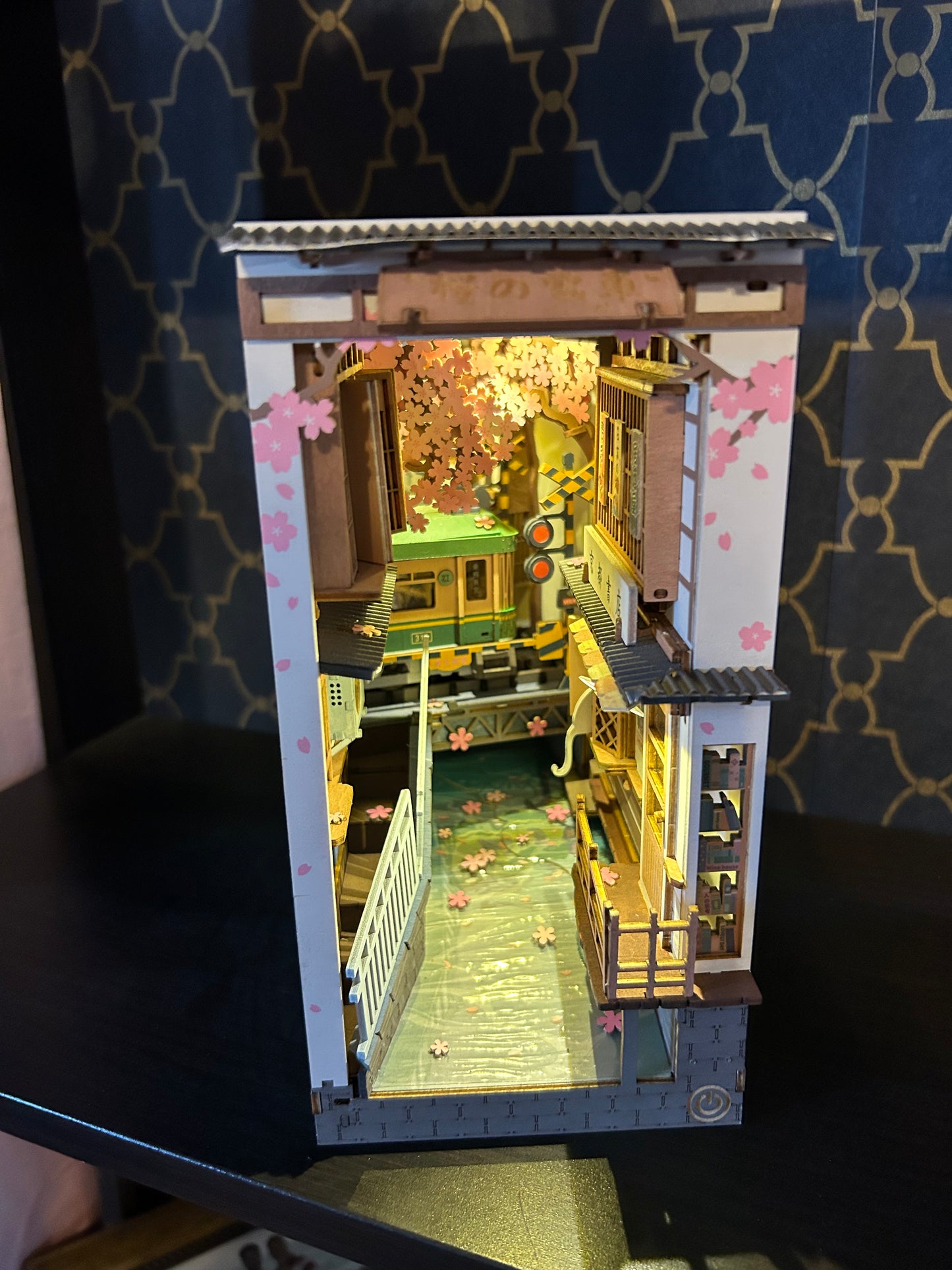 Fully Assembled and Embellished Japanese Street Scene