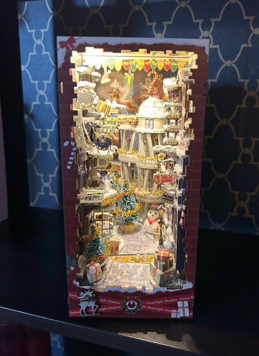 Magical Winter Alley Book Nook – Holiday Edition Inspired by Wizarding Worlds