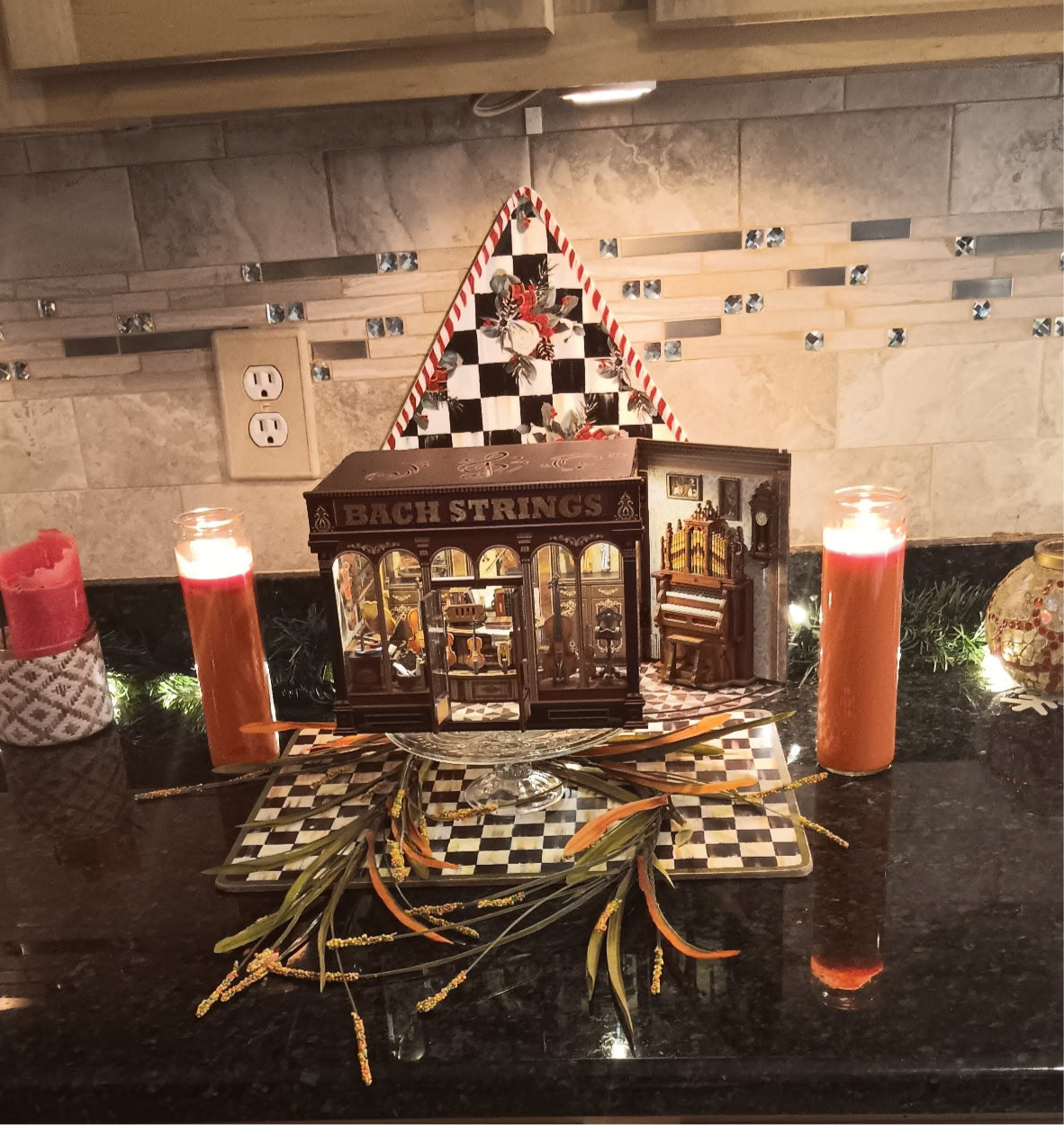 Fully Assembled and Embellished Music Store Book Nook