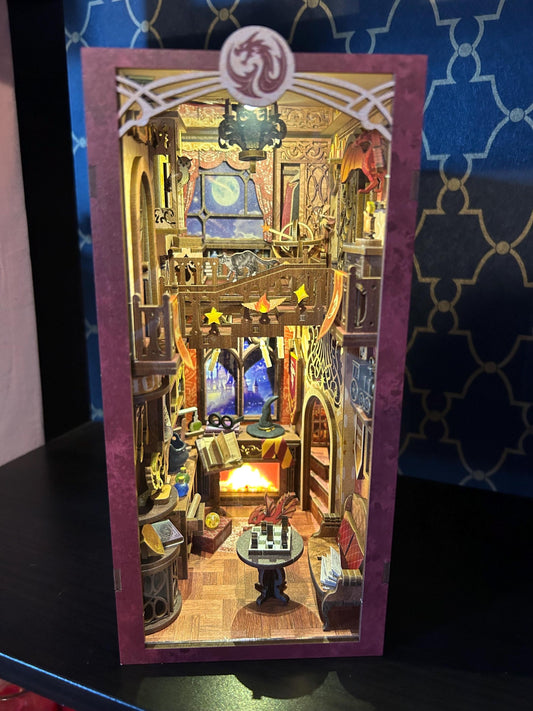 Wizard Inspired Flame Common Room Book Nook