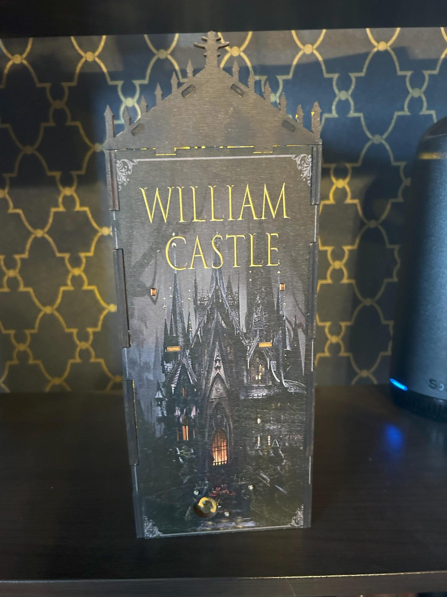 Assembled and Embellished William Castle Book Nook - with Music Box!
