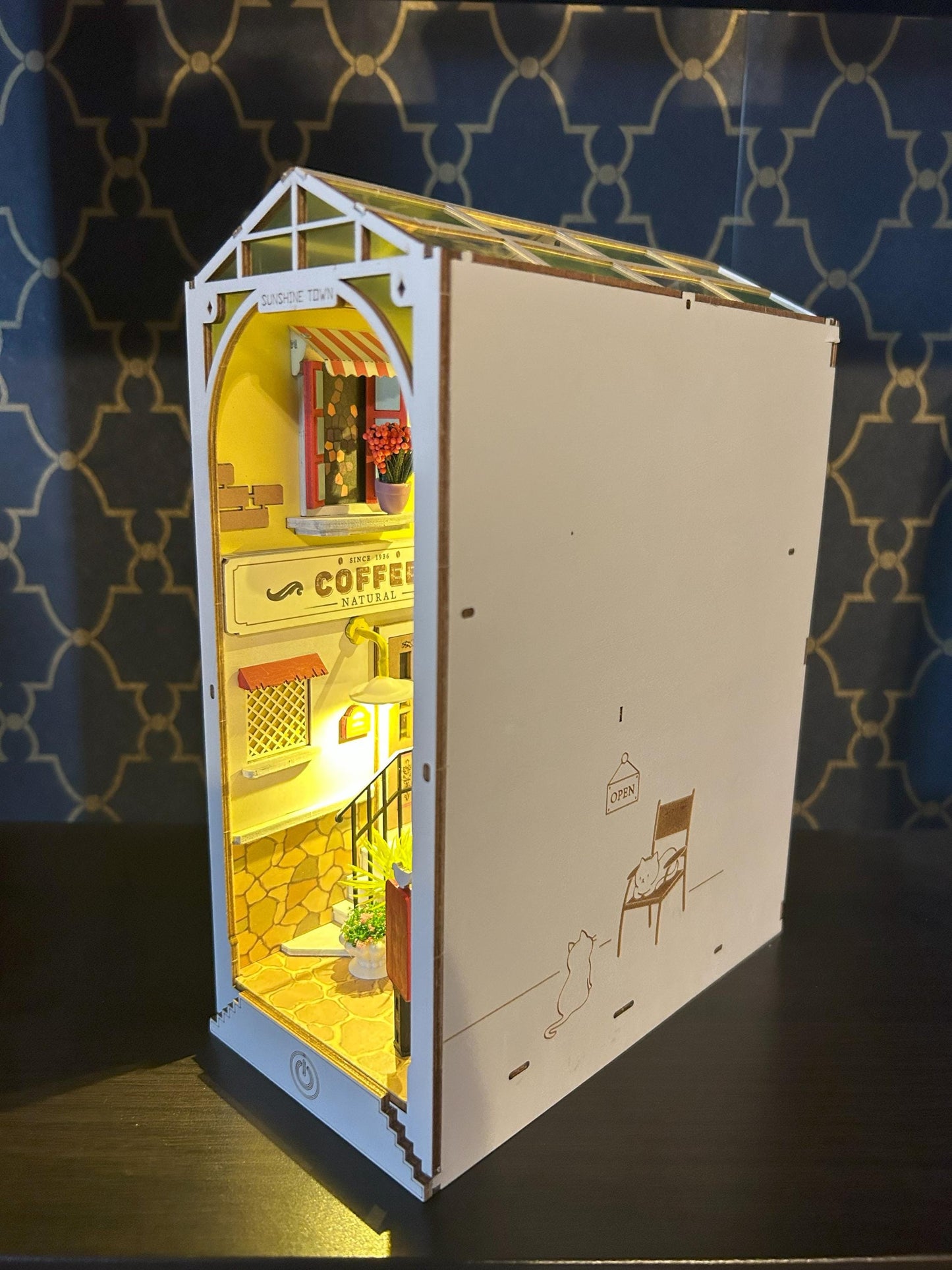 Assembled and Embellished Sunshine Town Book Nook