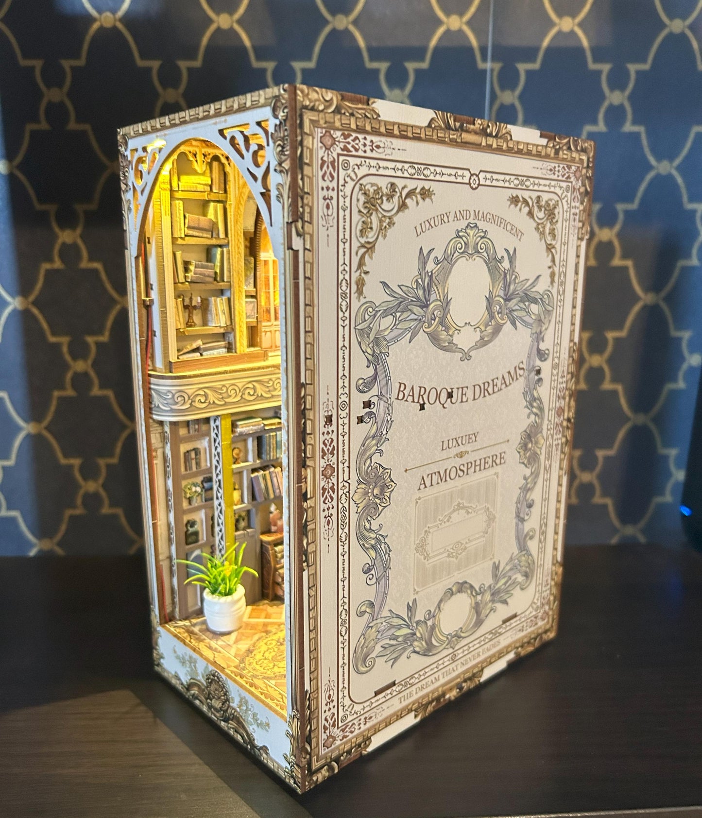 Assembled and Embellished 'Baroque Dreams' Book Nook