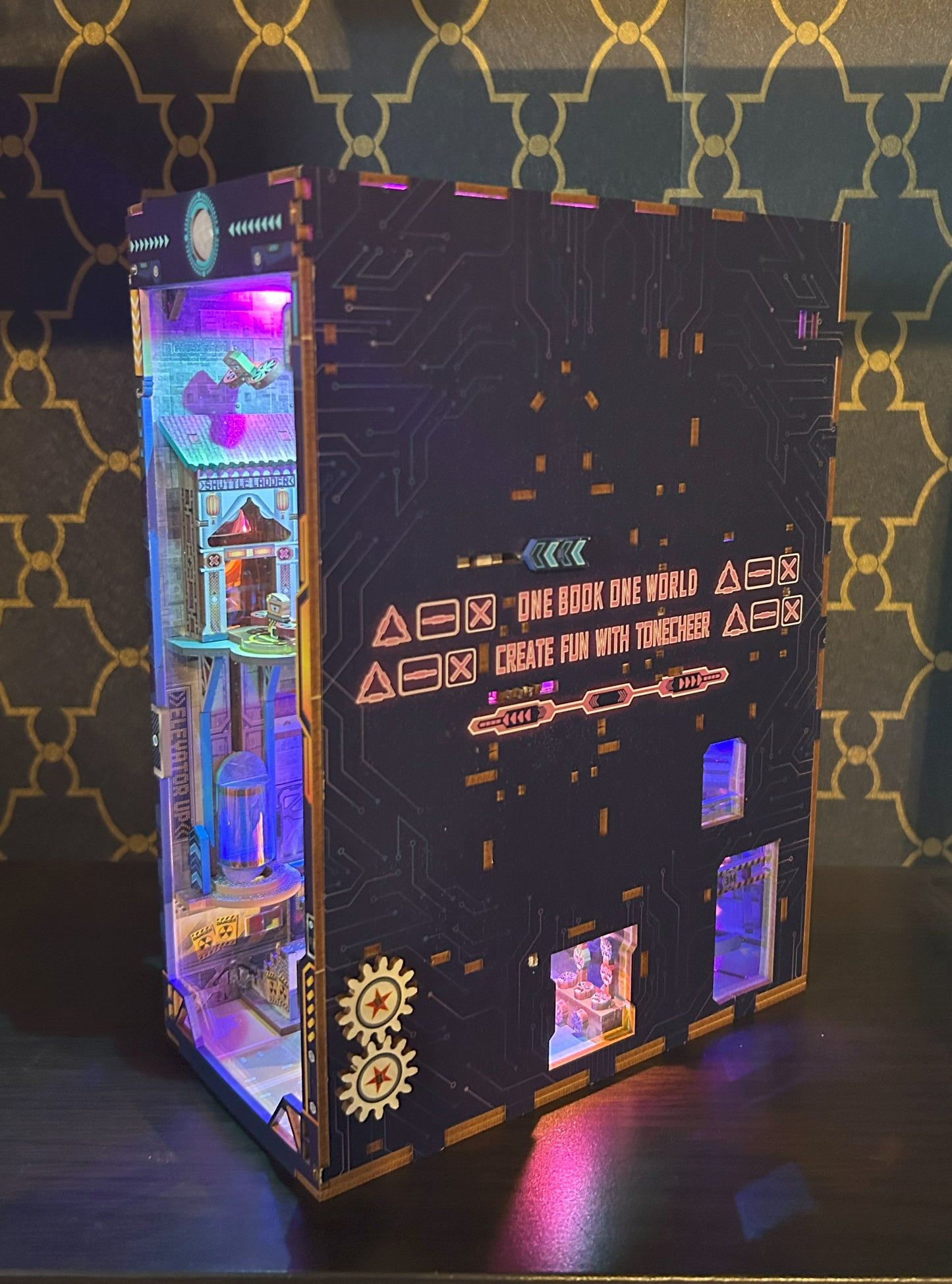 Futuristic Asian City Book Nook Fully Assembled!