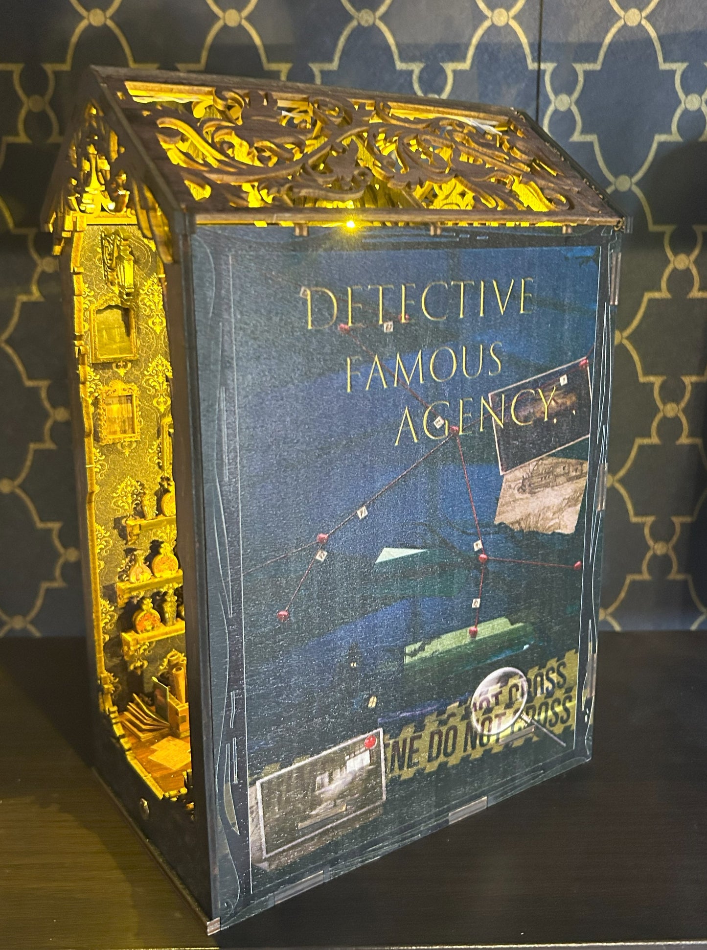 Assembled and Embellished Detective Famous Agency Book Nook