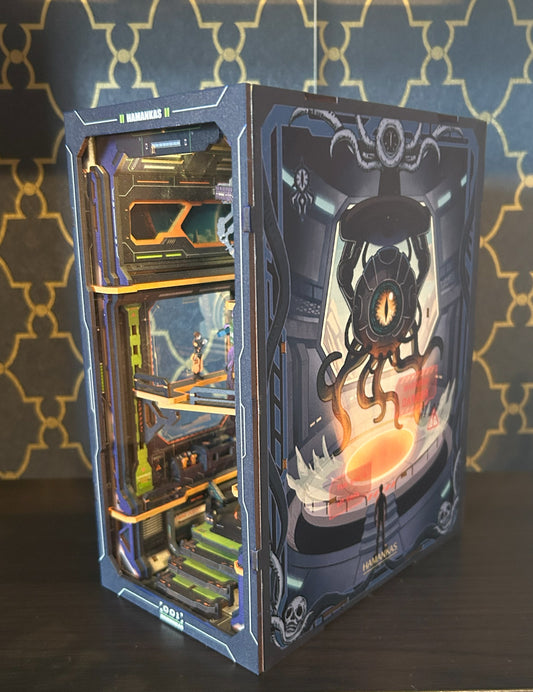 Futuristic Alien Fully Assembled Book Nook