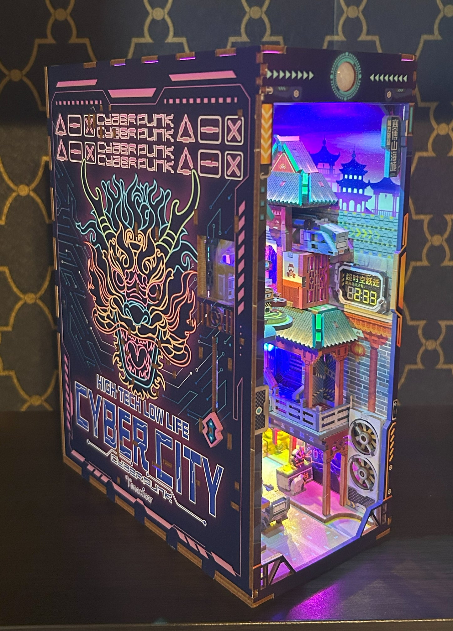 Futuristic Asian City Book Nook Fully Assembled!