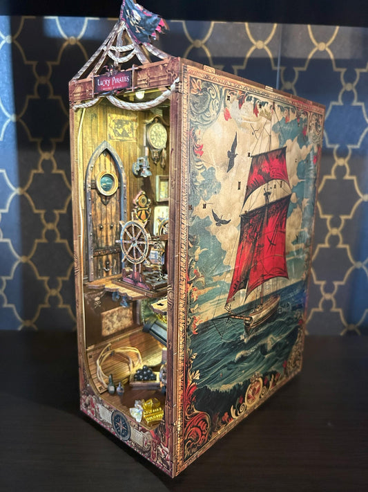 Assembled and Embellished Pirate Inspired Book Nook