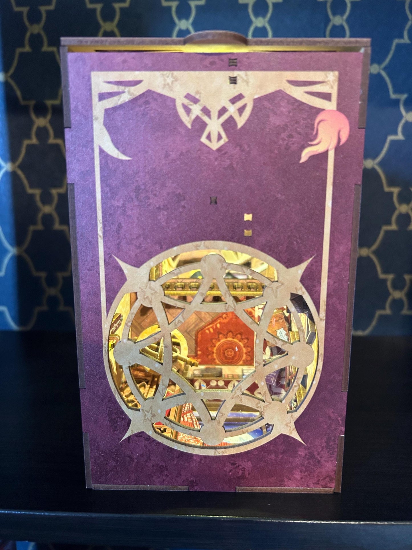 Wizard Inspired Flame Common Room Book Nook