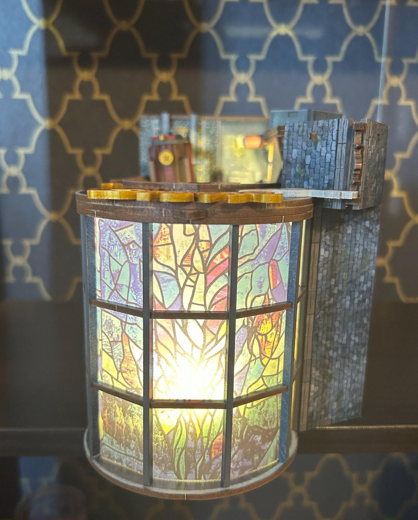 Assembled and Embellished Magic Train Station Book Nook