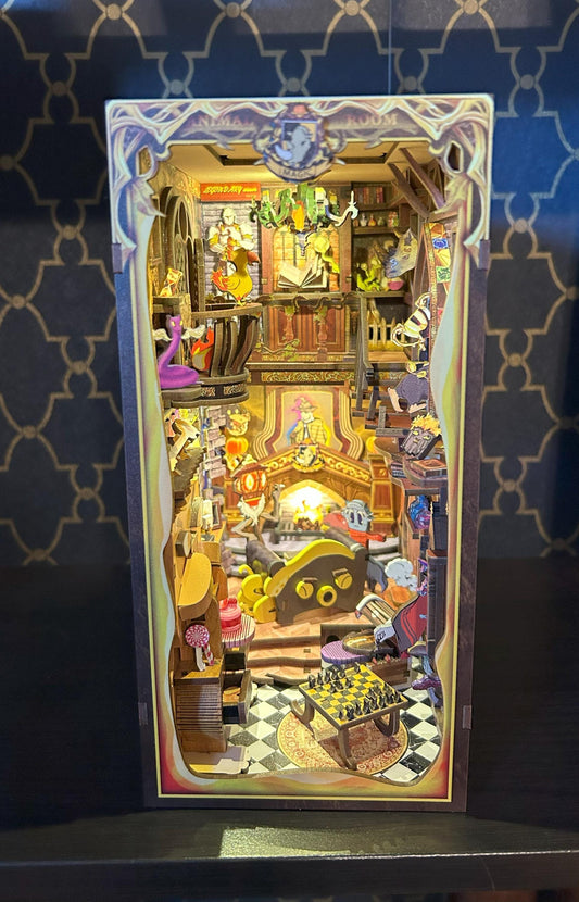 Assembled and Embellished Fantastic Animal Common Room Book Nook