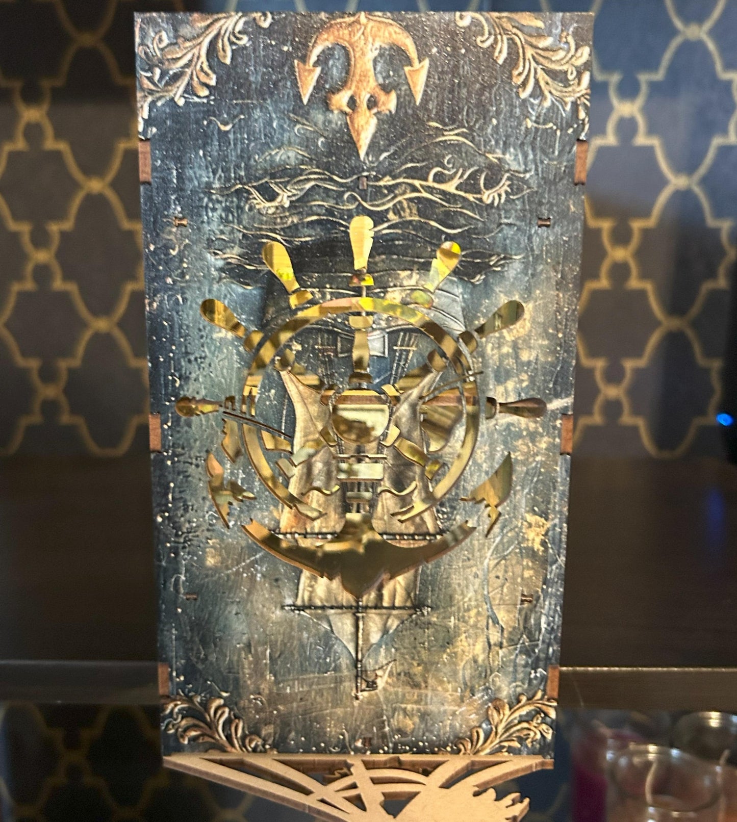 Assembled and Embellished Pirate Inspired Book Nook