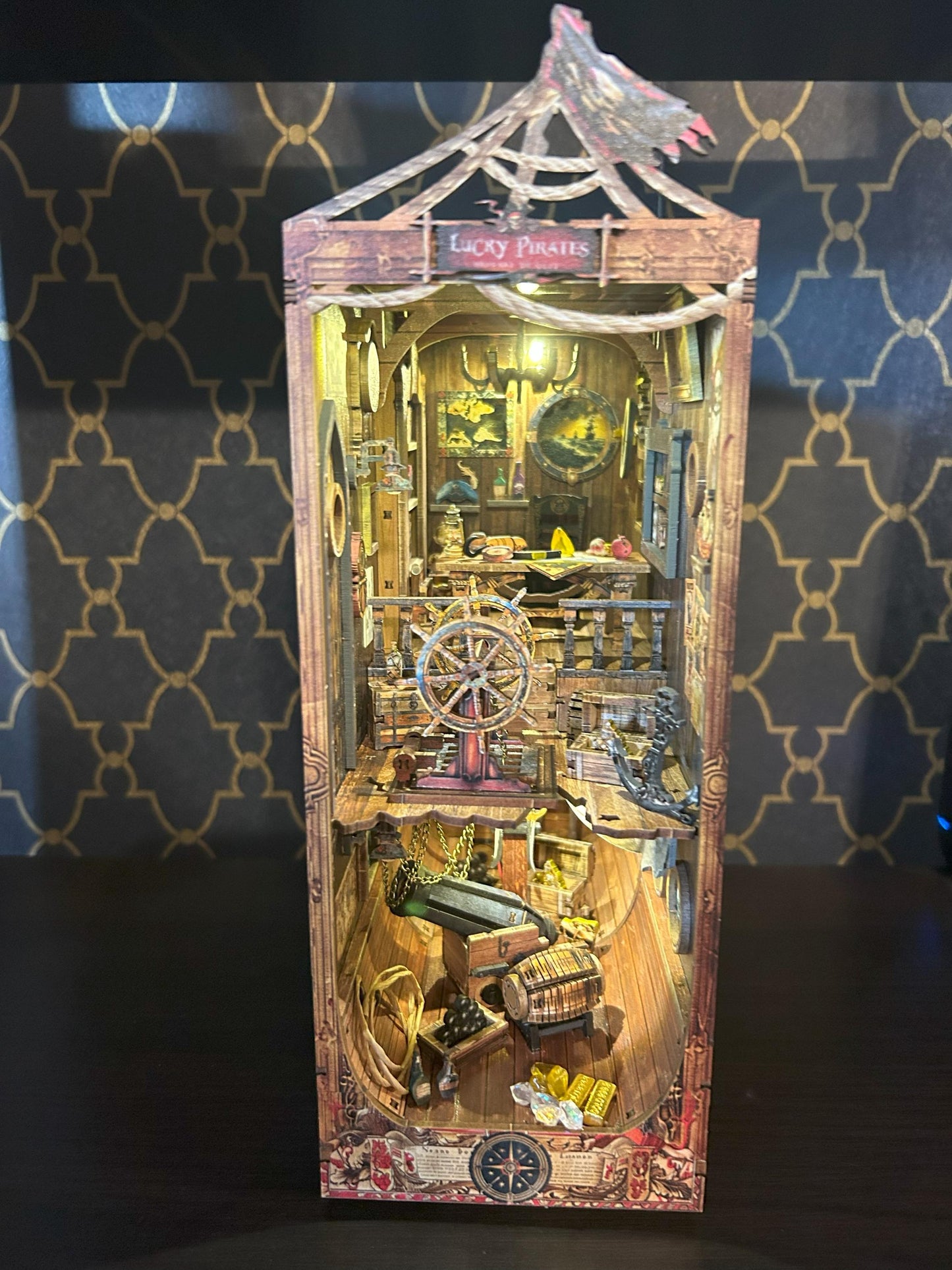 Assembled and Embellished Pirate Inspired Book Nook