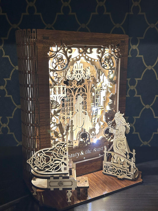 Assembled and Embellished Belle Princess Shadow Box