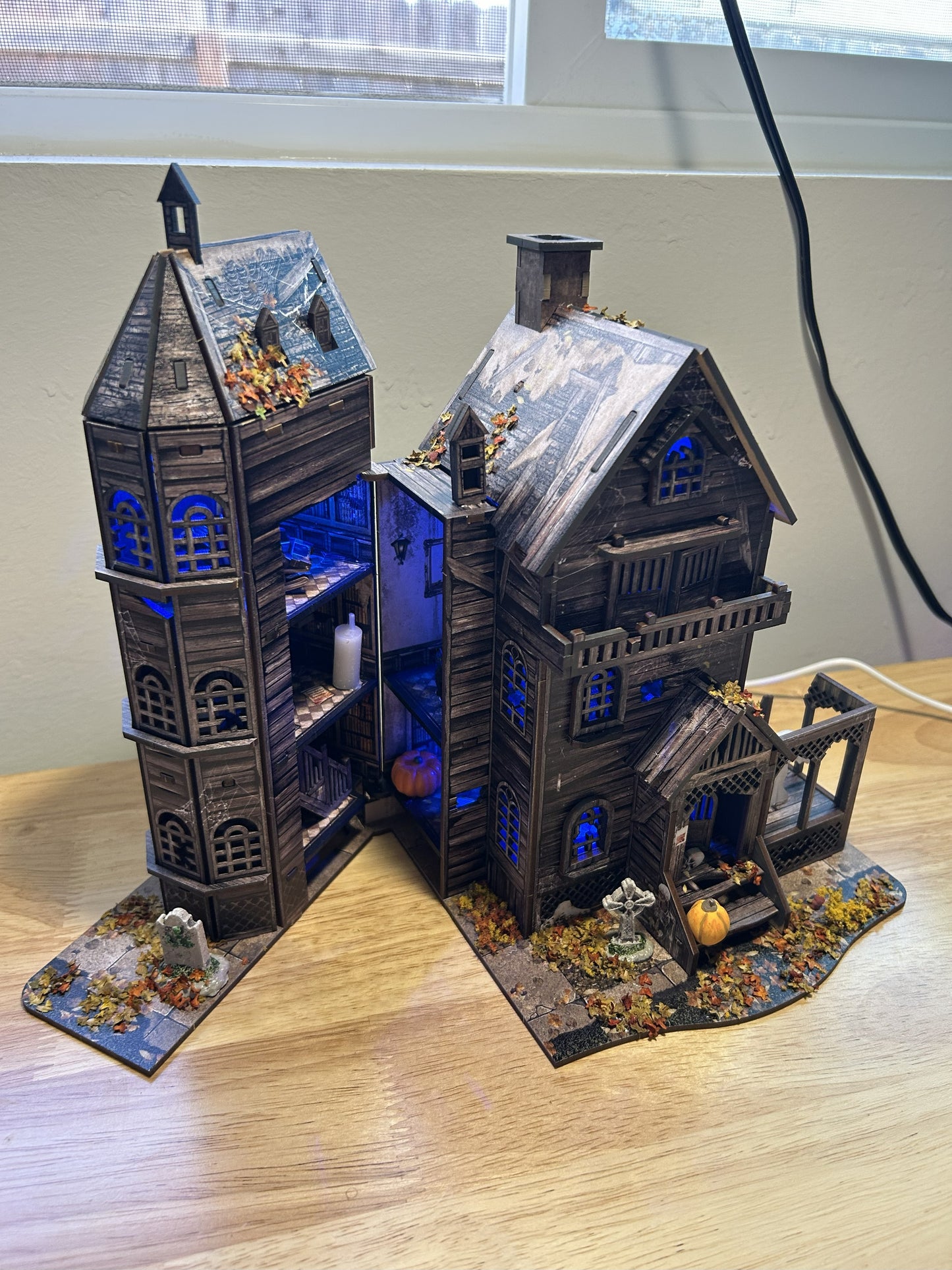 Fully Assembled and Embellished Haunted House!