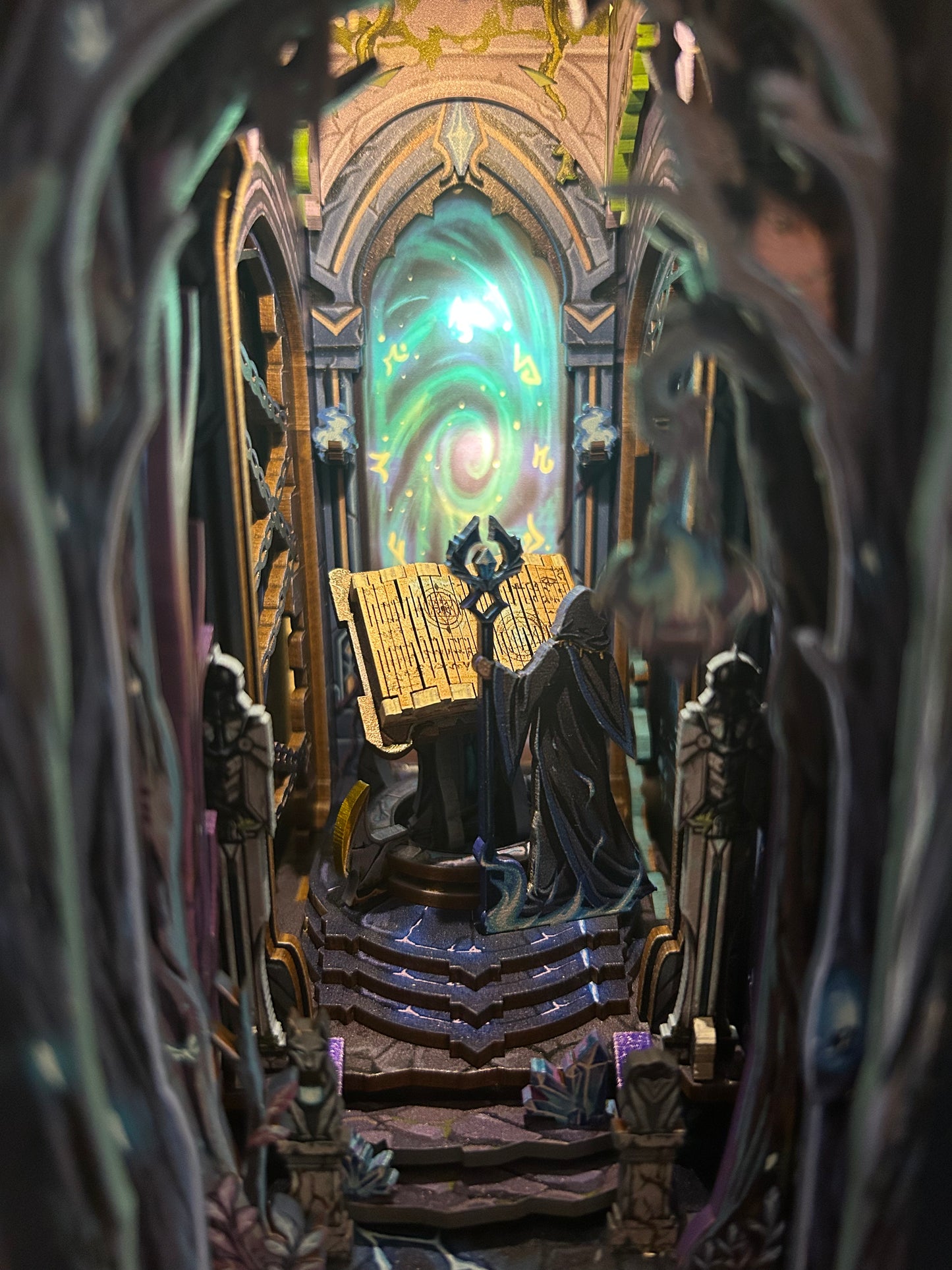 Assembled and Embellished Gate of Wonderland Book Nook