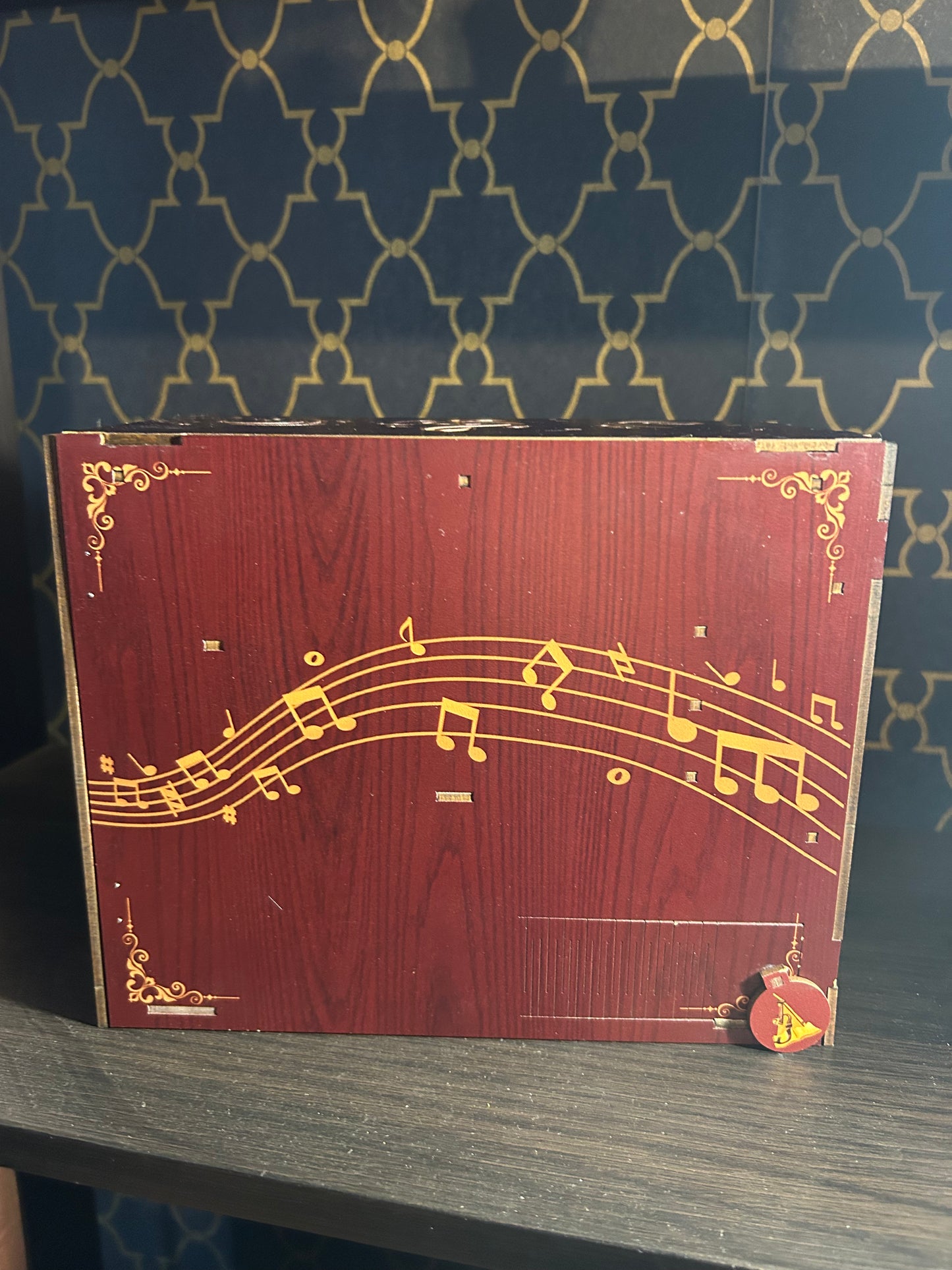 Fully Assembled and Embellished Music Store Book Nook