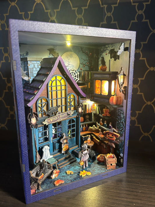 Fully Assembled and Embellished Halloween Trick or Treat House!