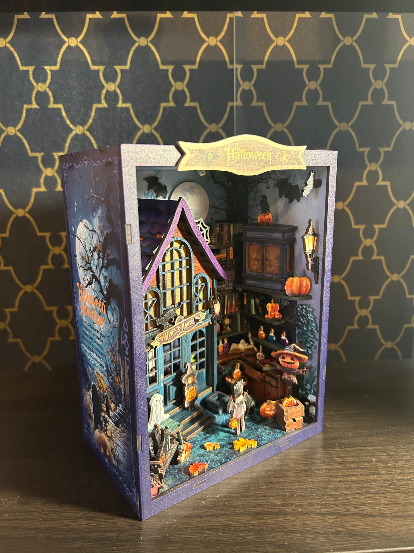 Fully Assembled and Embellished Halloween Trick or Treat House!