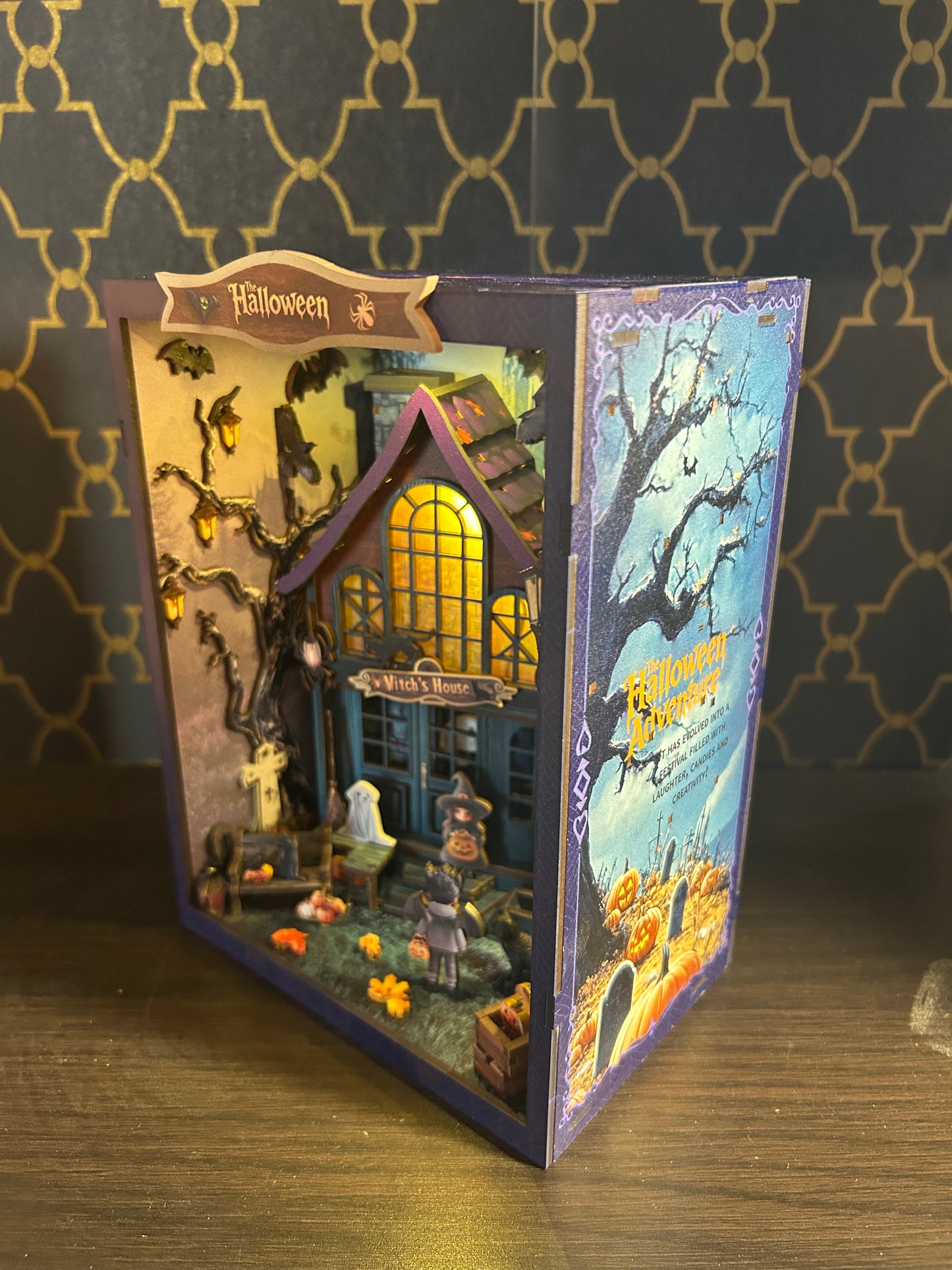 Fully Assembled and Embellished Halloween Trick or Treat House!