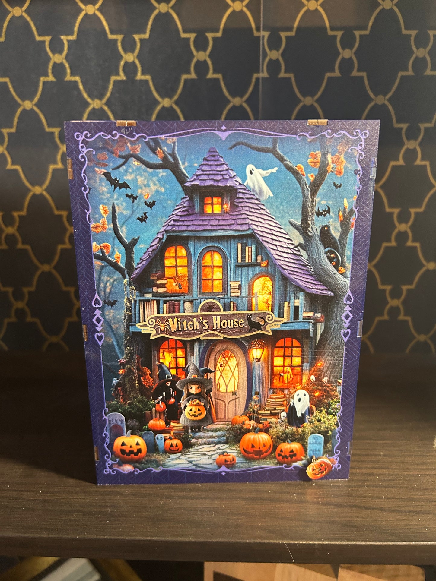 Fully Assembled and Embellished Halloween Trick or Treat House!