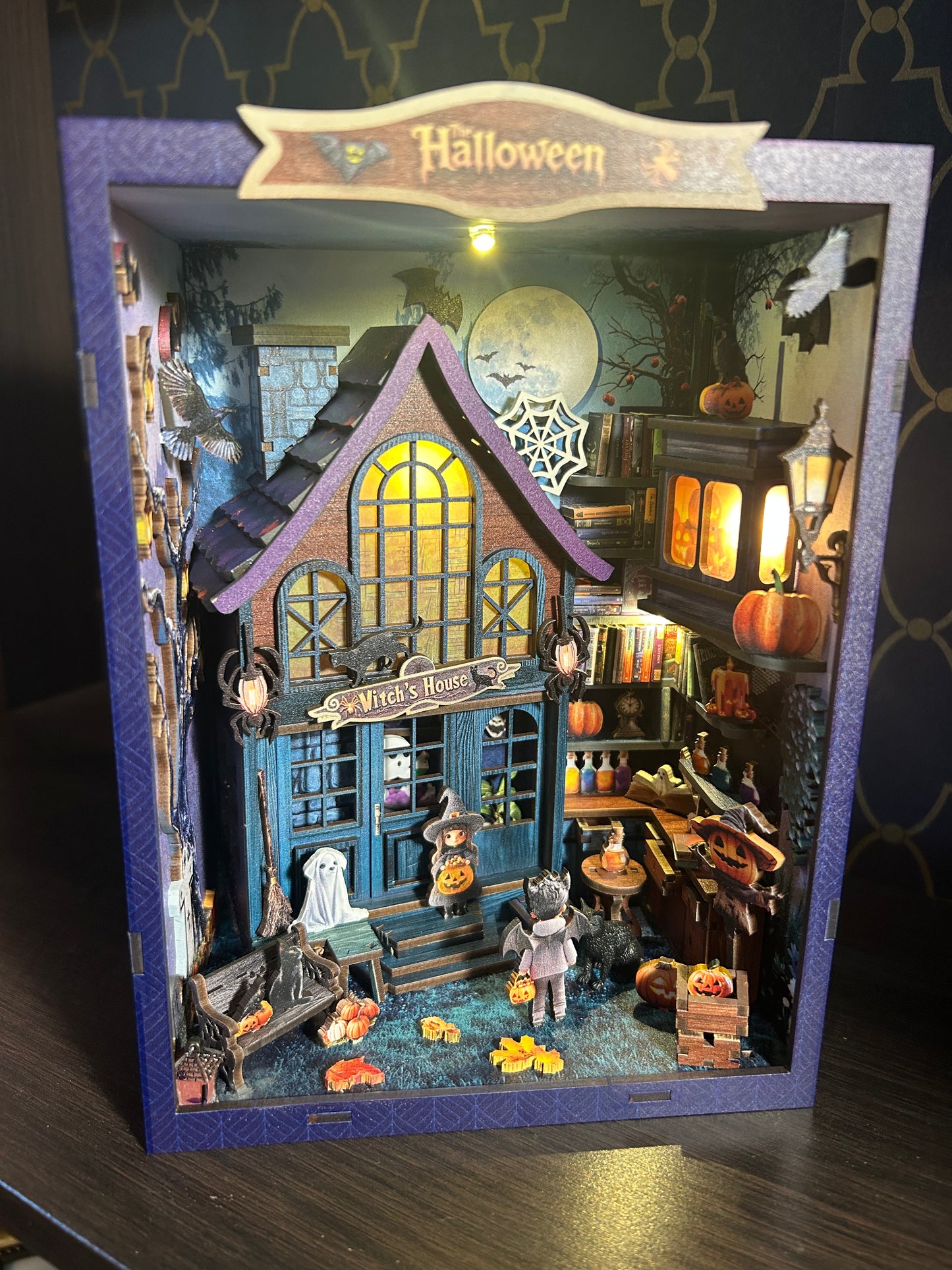 Fully Assembled and Embellished Halloween Trick or Treat House!