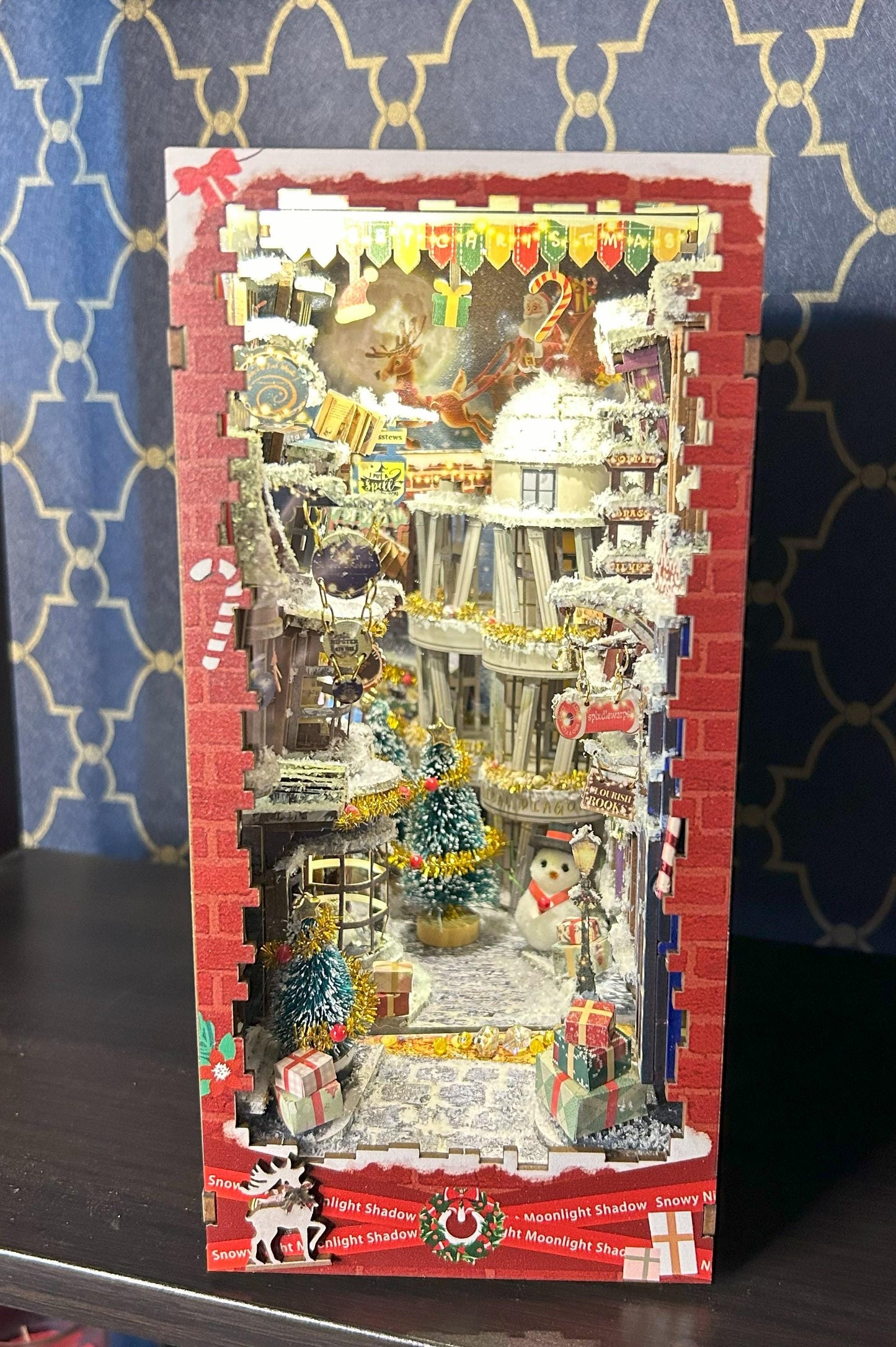 Magical Winter Alley Book Nook – Holiday Edition Inspired by Wizarding Worlds