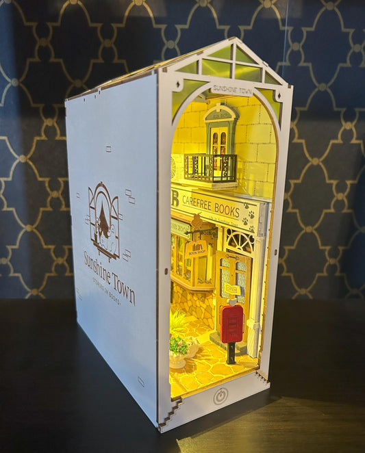 Assembled and Embellished Sunshine Town Book Nook