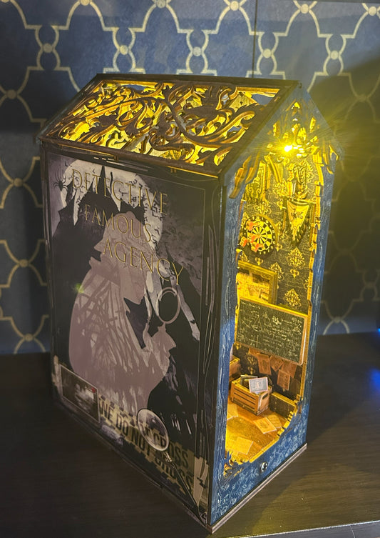 Assembled and Embellished Detective Famous Agency Book Nook