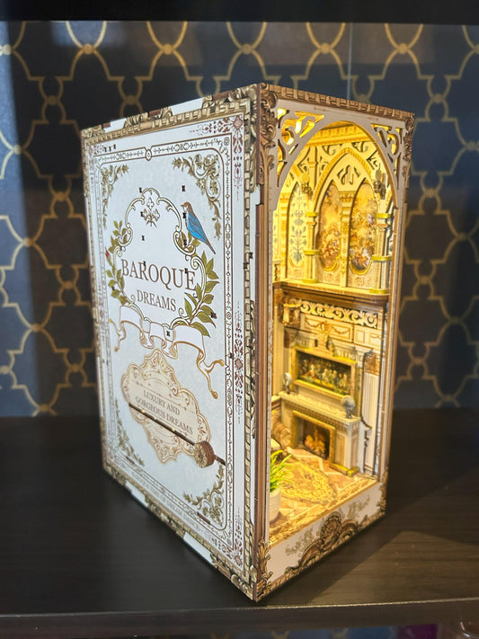 Assembled and Embellished 'Baroque Dreams' Book Nook