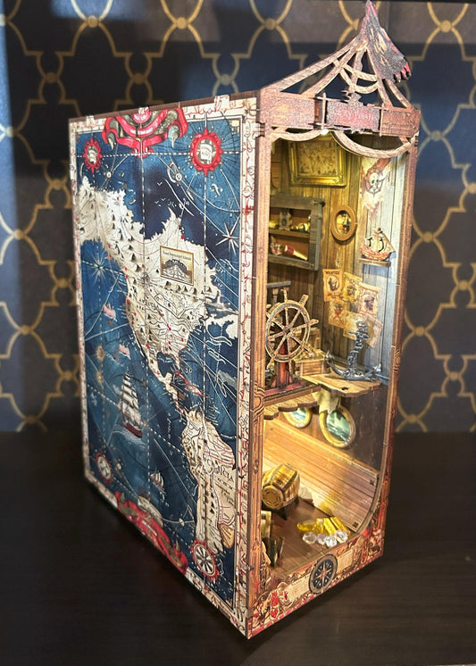 Assembled and Embellished Pirate Inspired Book Nook