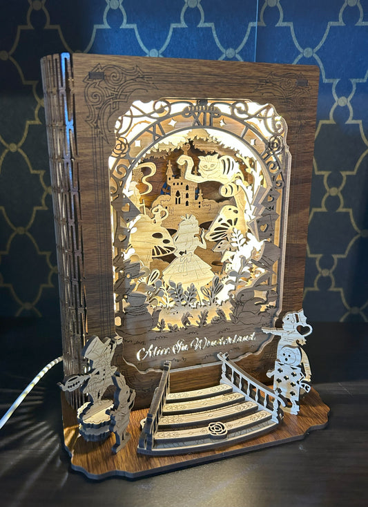 Alice In Wonderland Shadow Box Fully Assembled