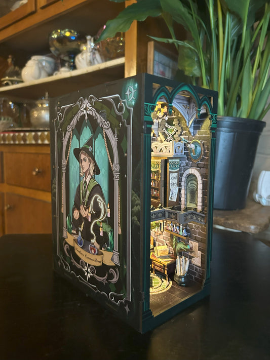 Wizard Inspired  book nook called "Darkness Common Room"